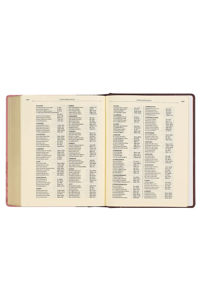 Pink and Brown Faux Leather KJV Note-Taking Bible