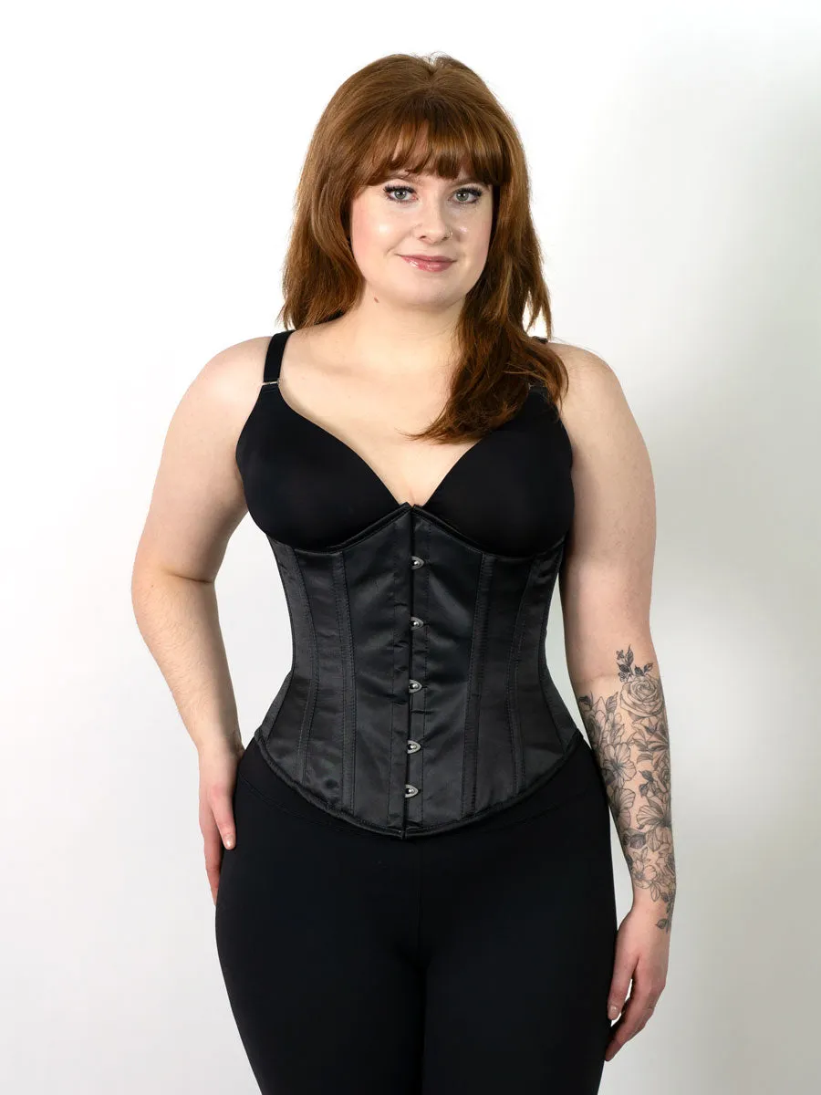 Plus Size Satin Romantic Curve Longline Underbust Corset : CS-345