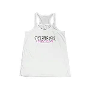 Porch Swing Angel 2 / Pink E.L.  Flowy Racerback Tank