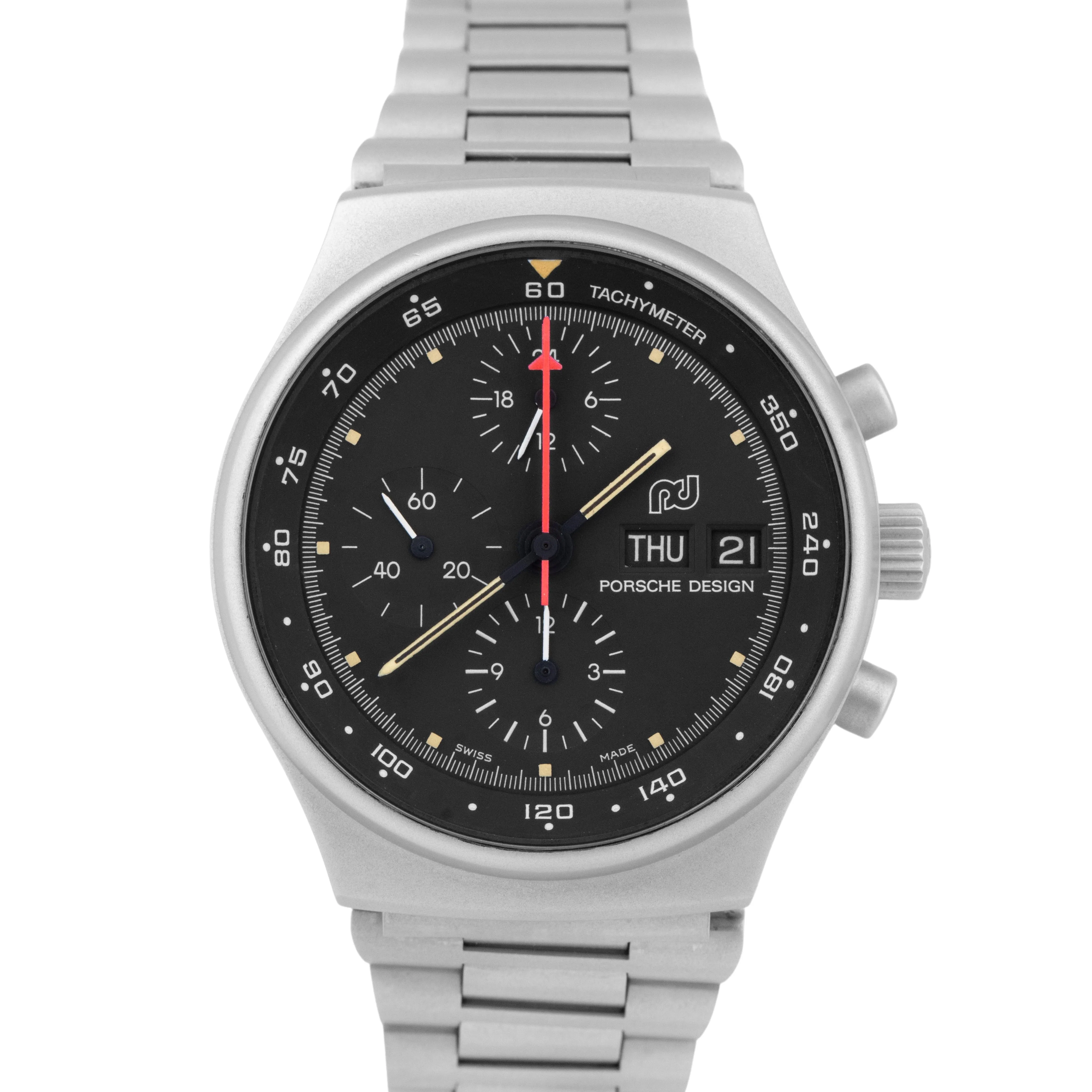 Porsche Design Orfina Black Stainless Steel Automatic Chronograph Watch 7176