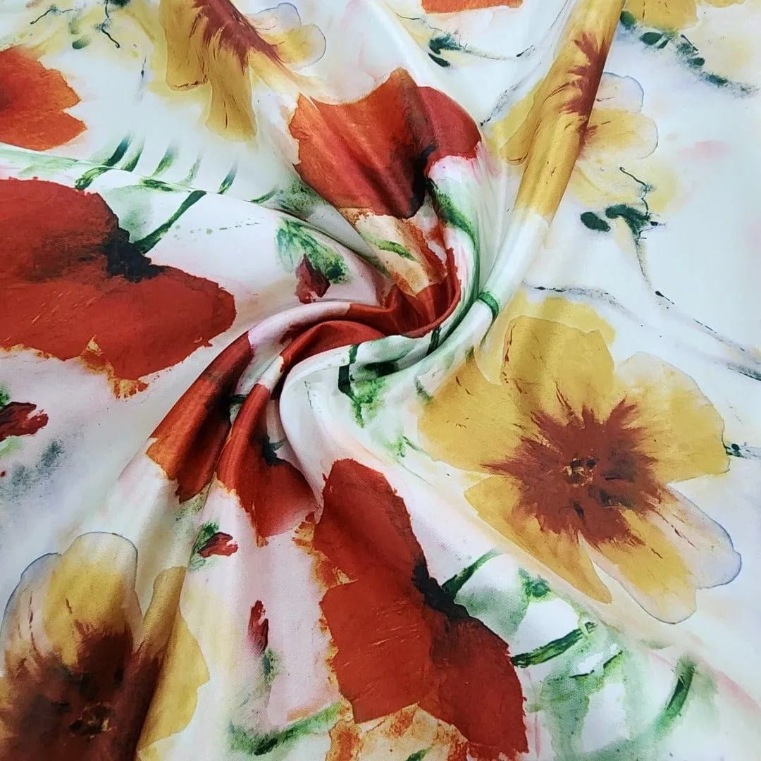 Printed Digital Duchess Satin Fabric 150 cm