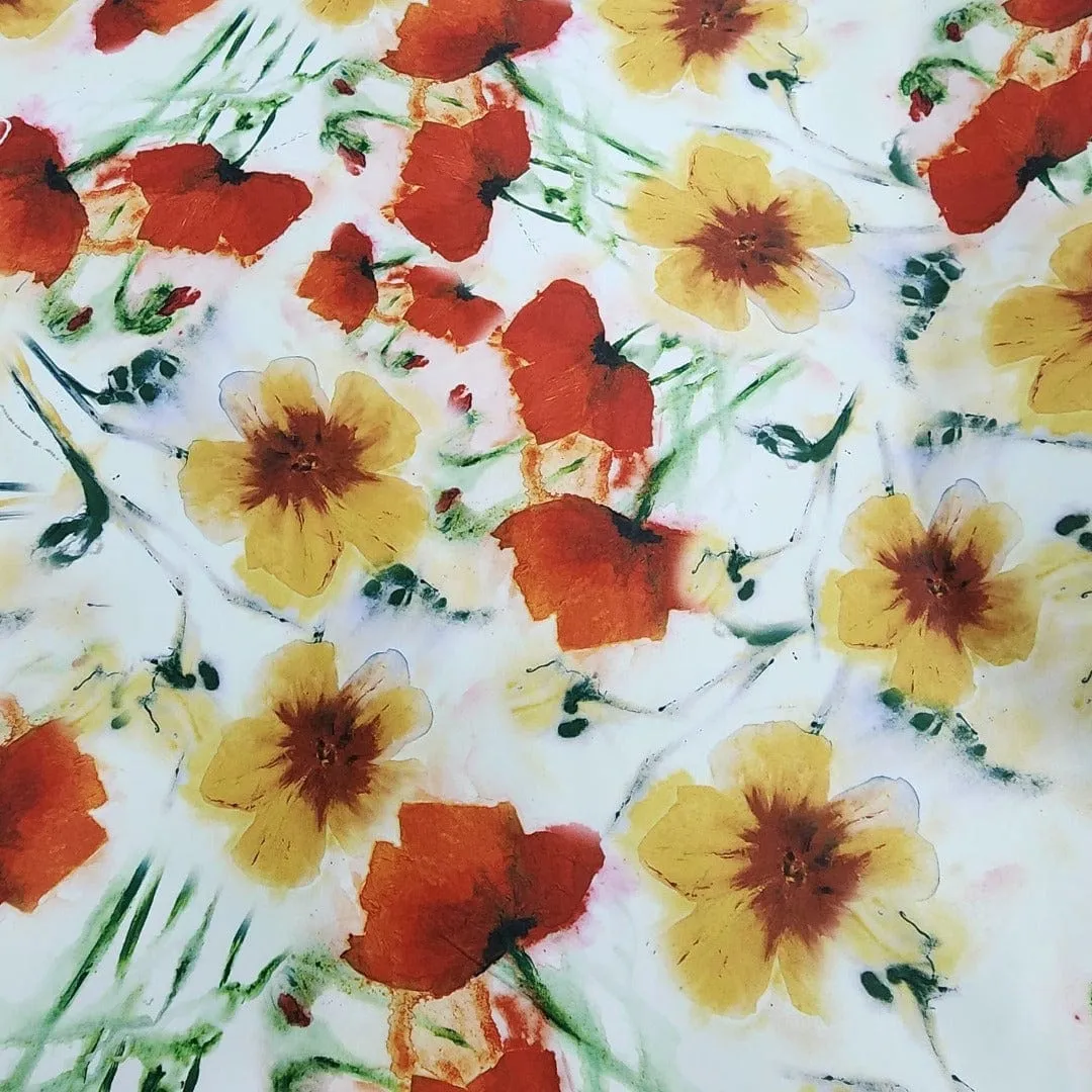 Printed Digital Duchess Satin Fabric 150 cm