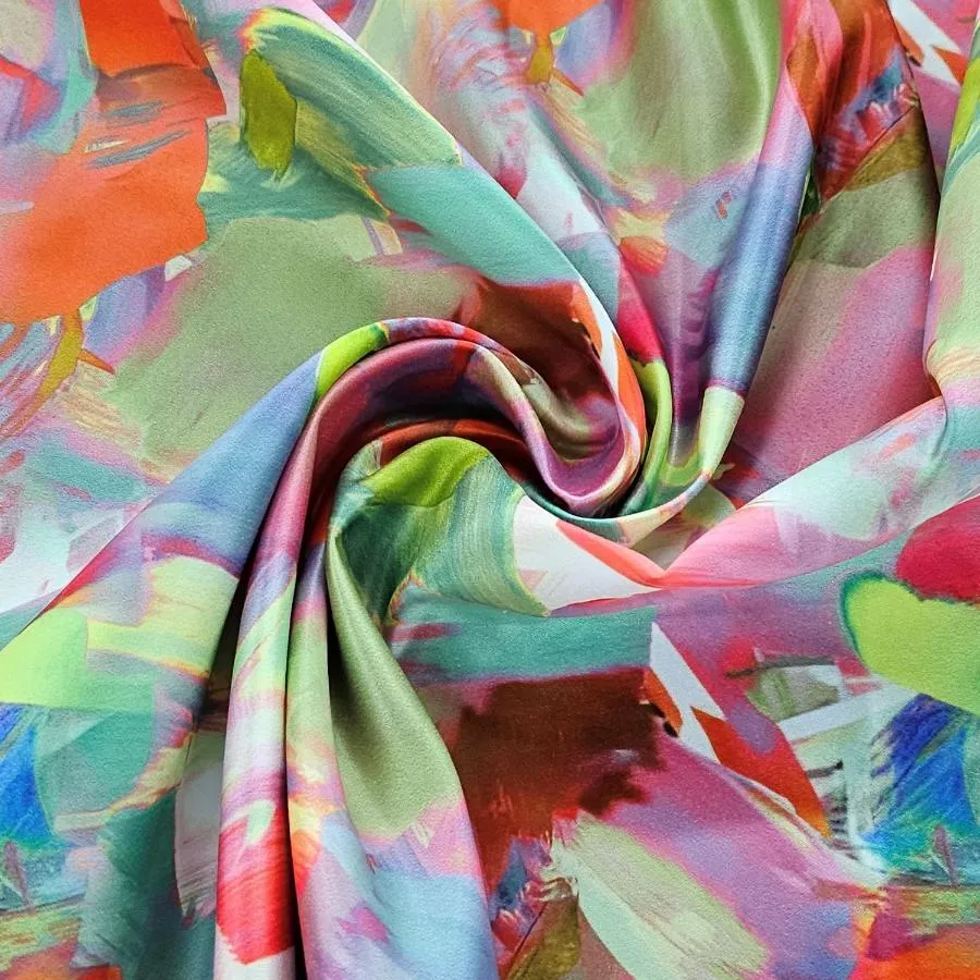Printed Duchess Satin Fabric 150cm
