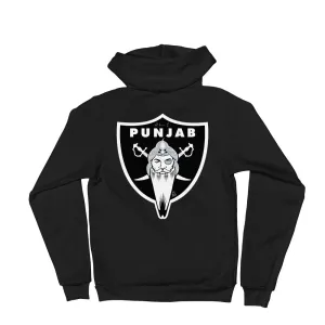 PUNJAB - CLASSIC ZIP UP - BLACK HOODIE