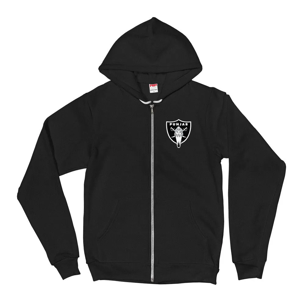 PUNJAB - ICON - CLASSIC ZIP UP HOODIE FRNT & BACK PRINT