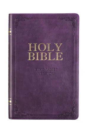 Purple Faux Leather KJV Deluxe Gift Bible with Thumb Index