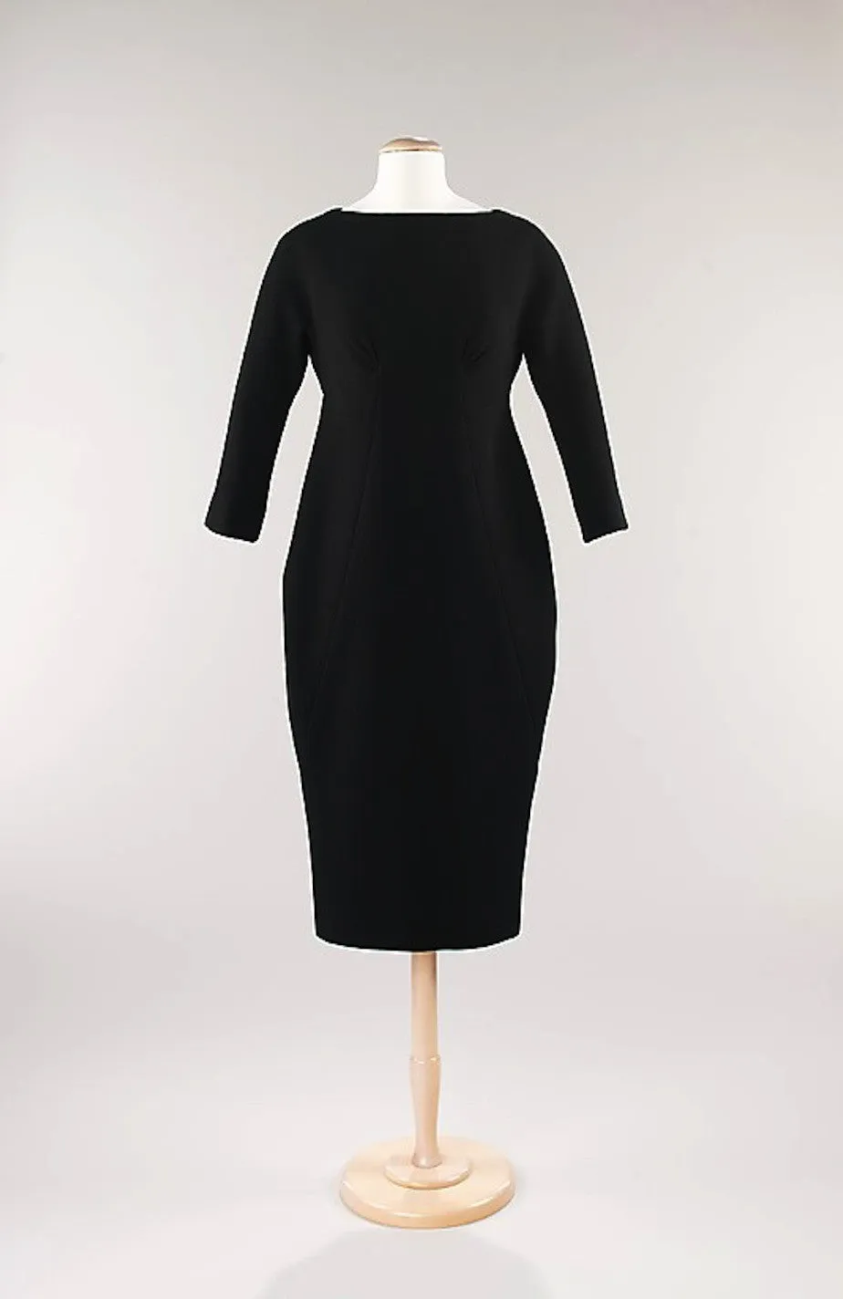 Rare 1959 James Galanos Red Felt Dress