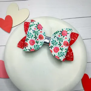 Red Roses Faux Leather Bow Collection