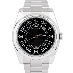 Rolex Air-King Black CONCENTRIC Stainless Steel 34mm Automatic Watch 114200