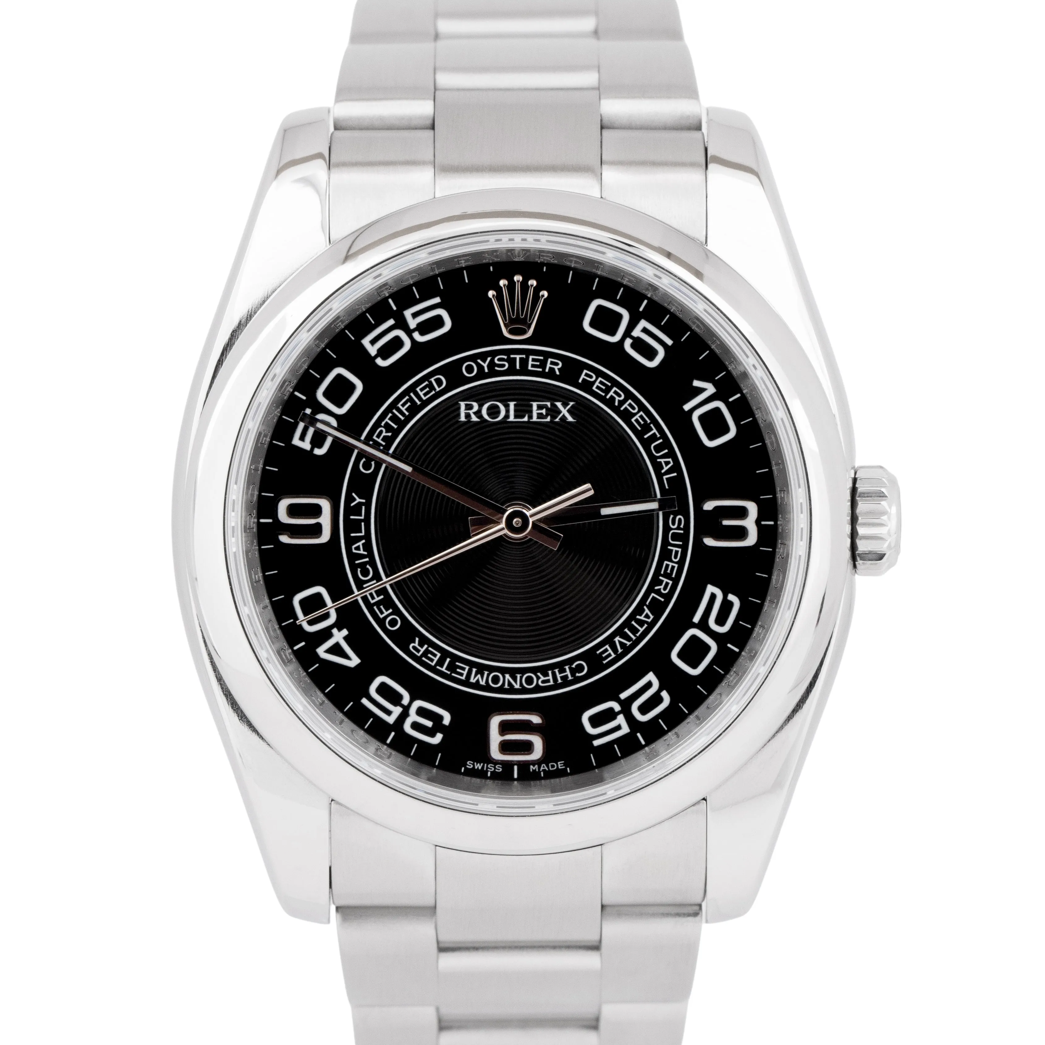Rolex Air-King Black CONCENTRIC Stainless Steel 34mm Automatic Watch 114200