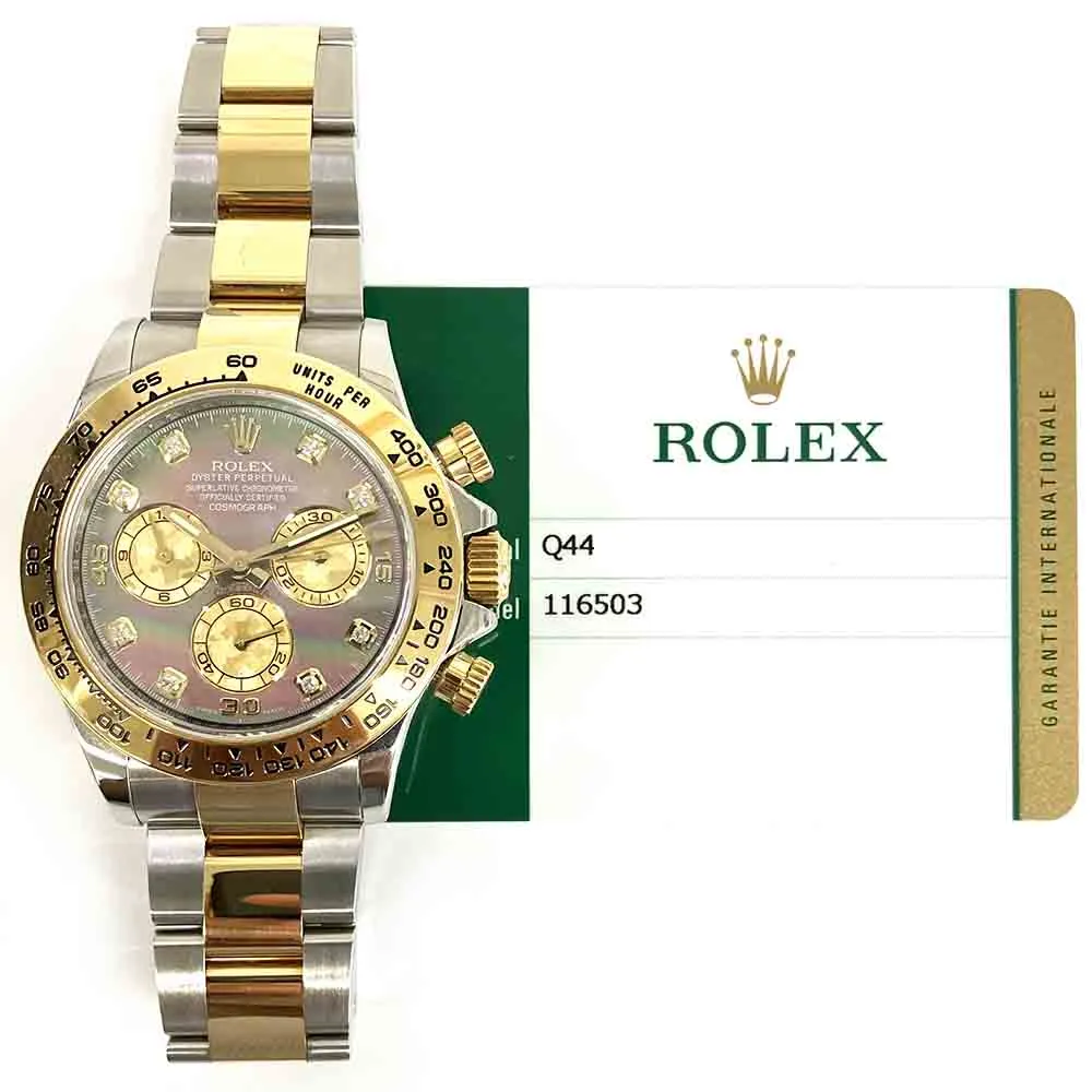 Rolex Cosmograph Daytona 116503 Black MOP Diamond Dial Jul 2017