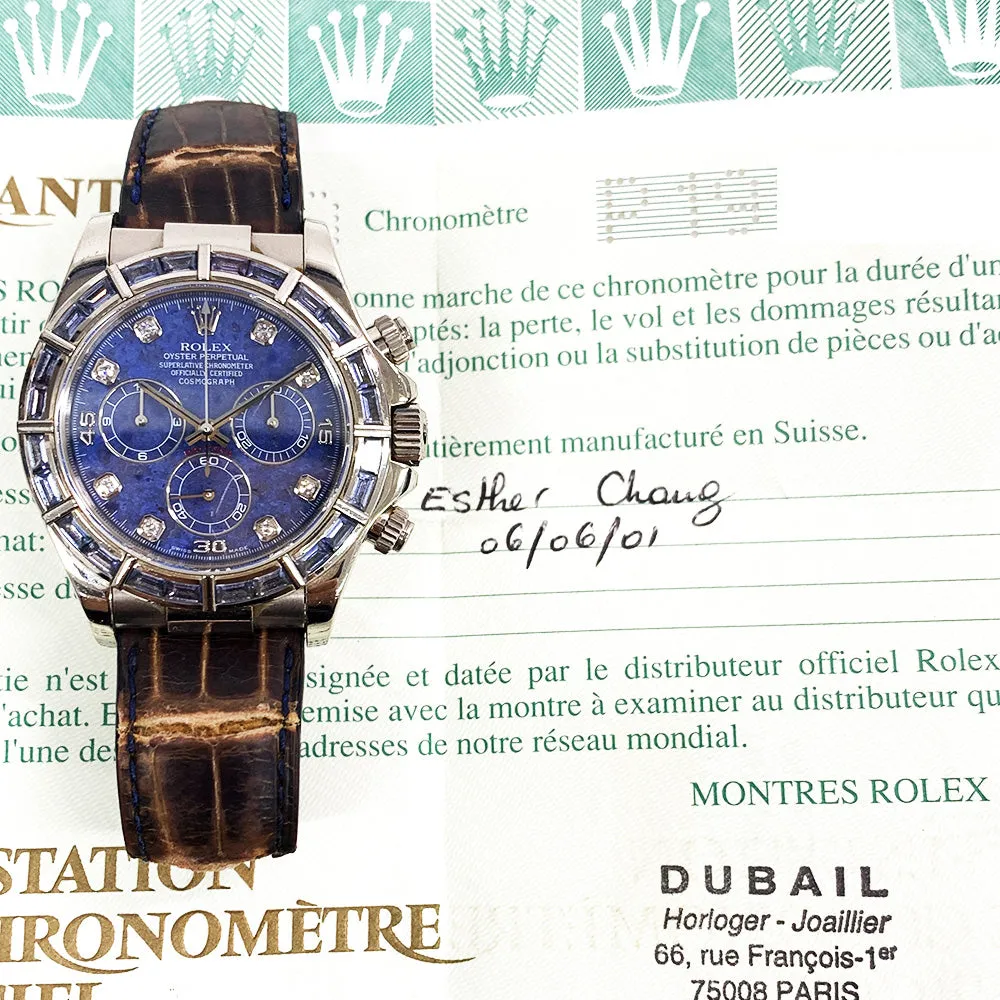 Rolex Cosmograph Daytona 116589SACI Blue Sodalite Dial Jun 2001