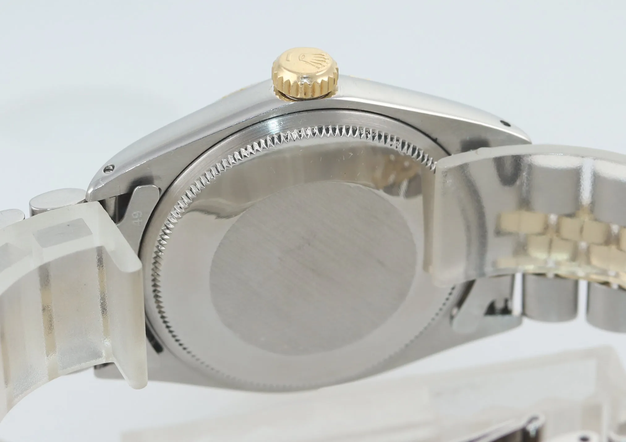 Rolex Date 1505 Two Tone 14k Gold 34mm Jubilee Band Gold Steel Watch Silver