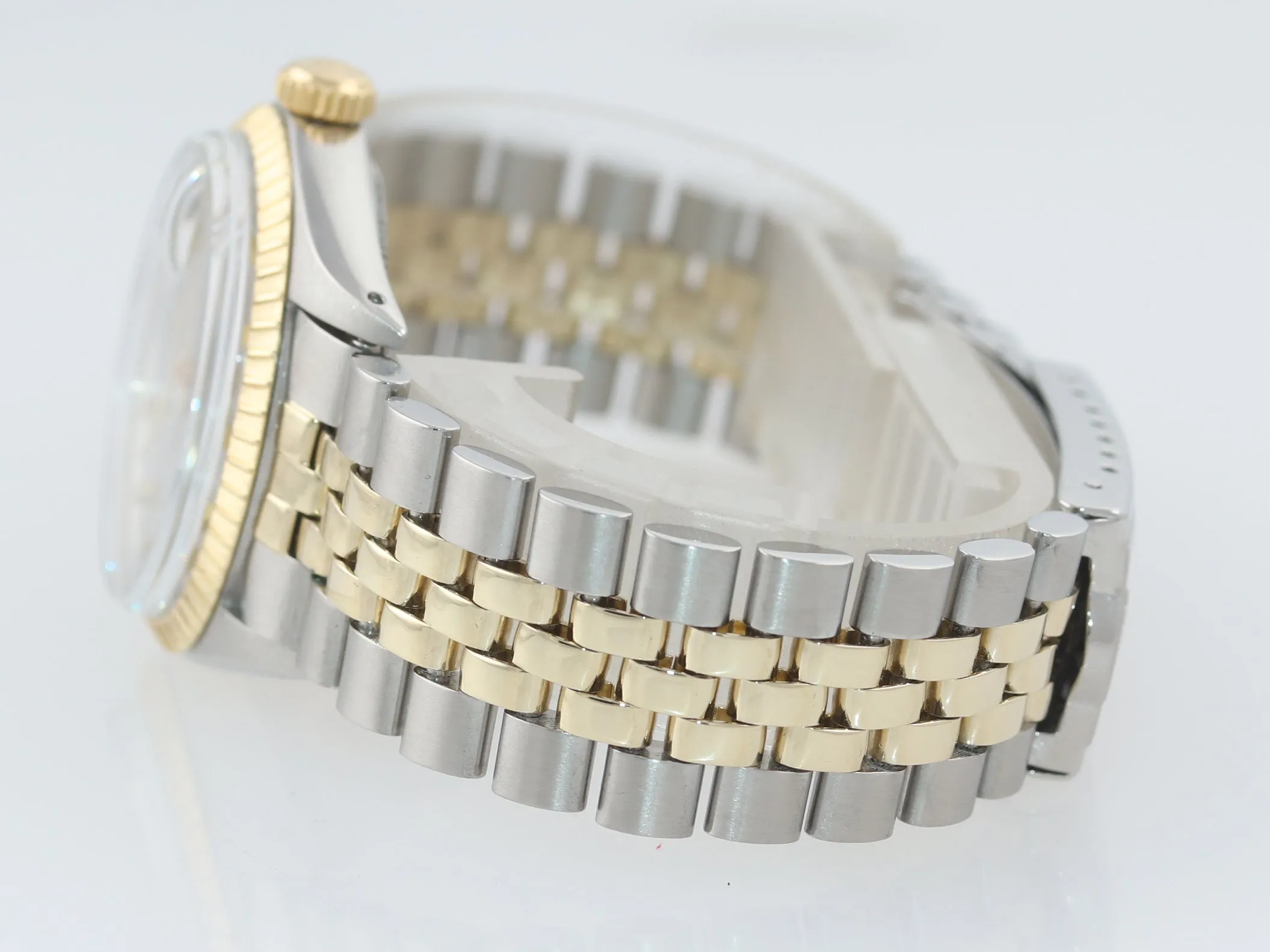 Rolex Date 1505 Two Tone 14k Gold 34mm Jubilee Band Gold Steel Watch Silver