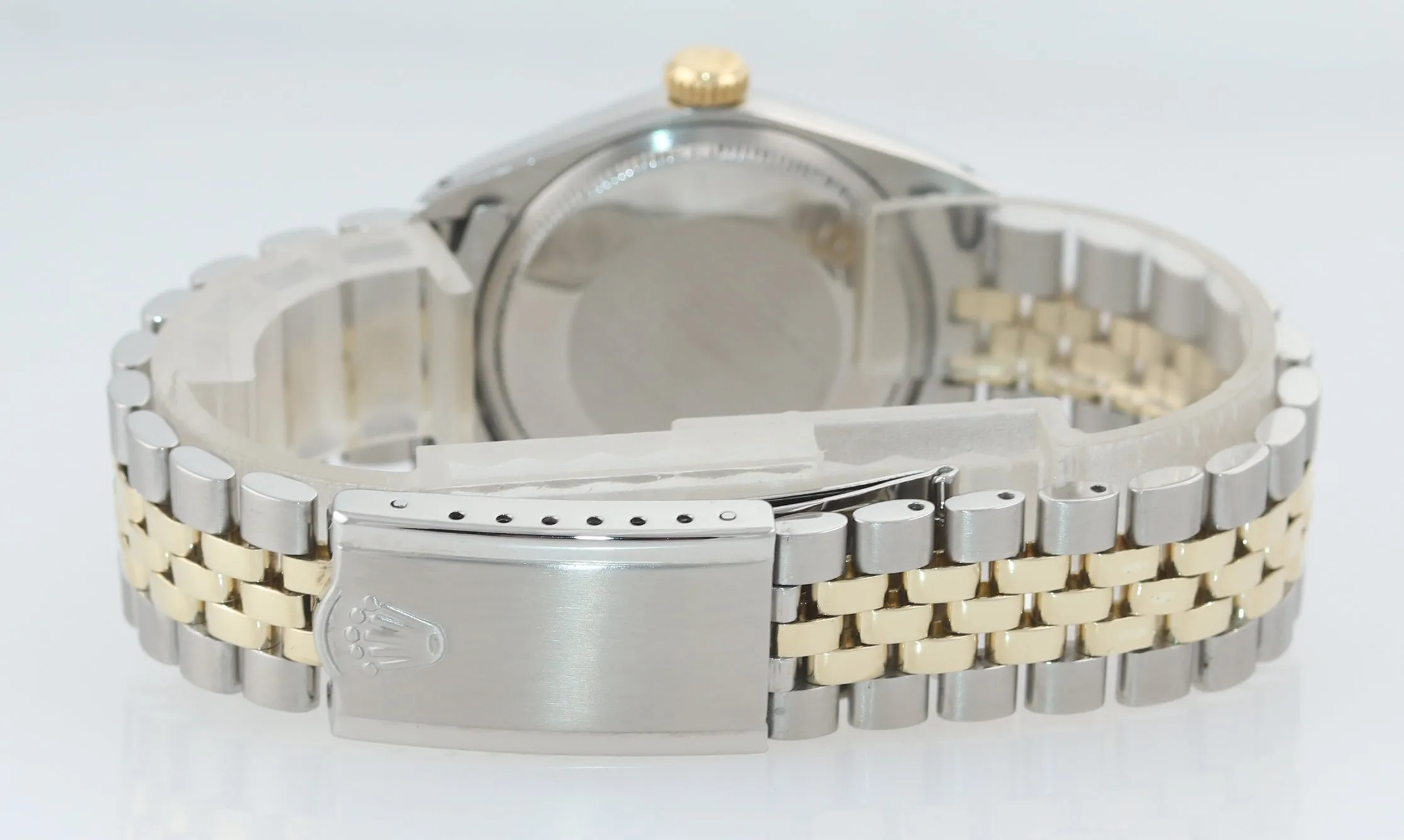 Rolex Date 1505 Two Tone 14k Gold 34mm Jubilee Band Gold Steel Watch Silver
