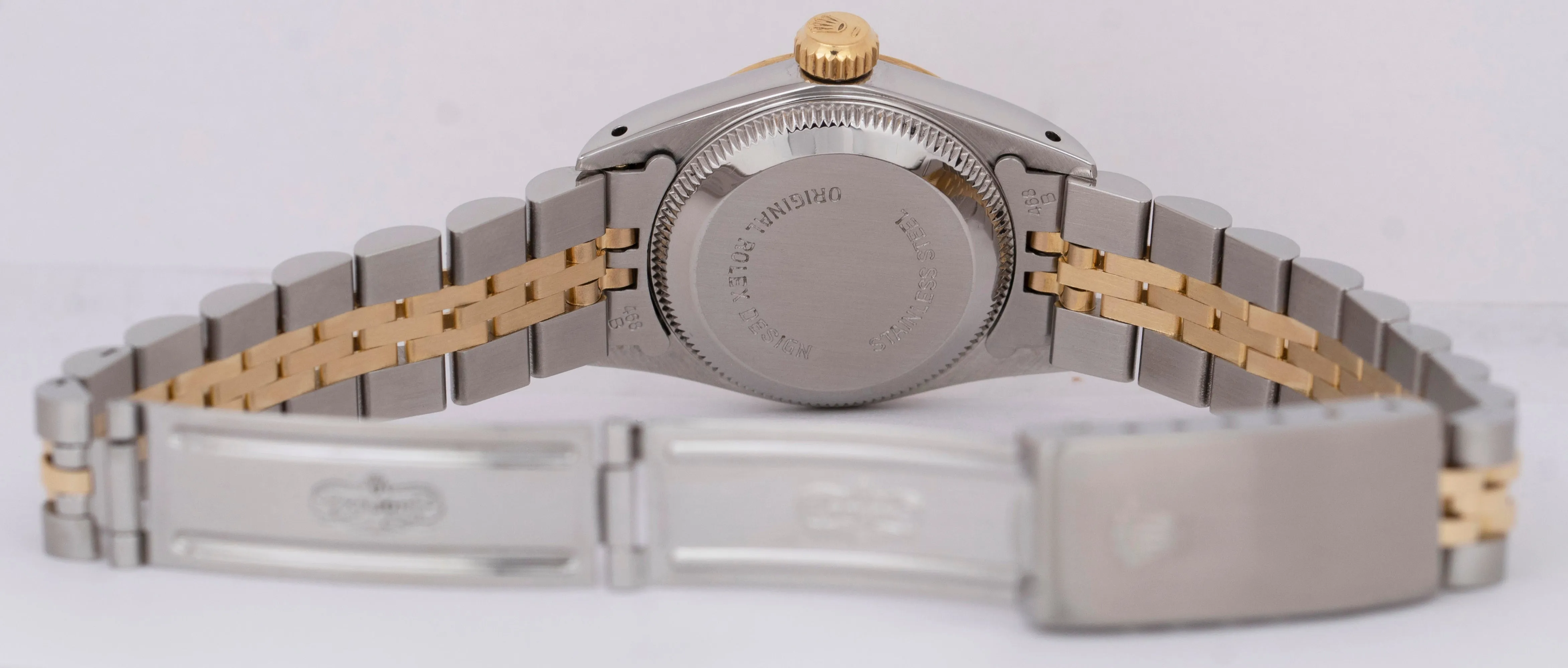 Rolex Oyster Perpetual 24mm Two-Tone Yellow Gold CHAMPAGNE Jubilee Watch 67193