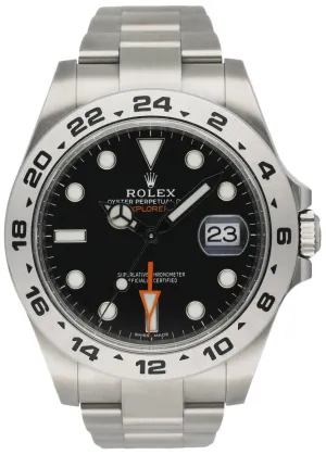 Rolex Oyster Perpetual Explorer II 216570 Mens Watch With Box & Papers