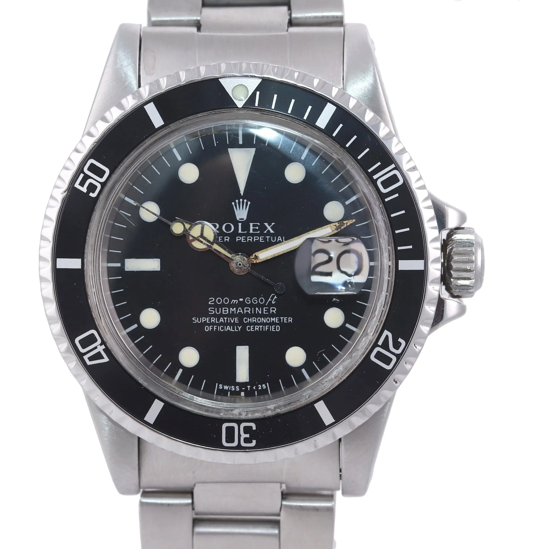 Rolex Submariner 1680 Stainless Steel Vintage Watch Oyster Bracelet 93150 Matte