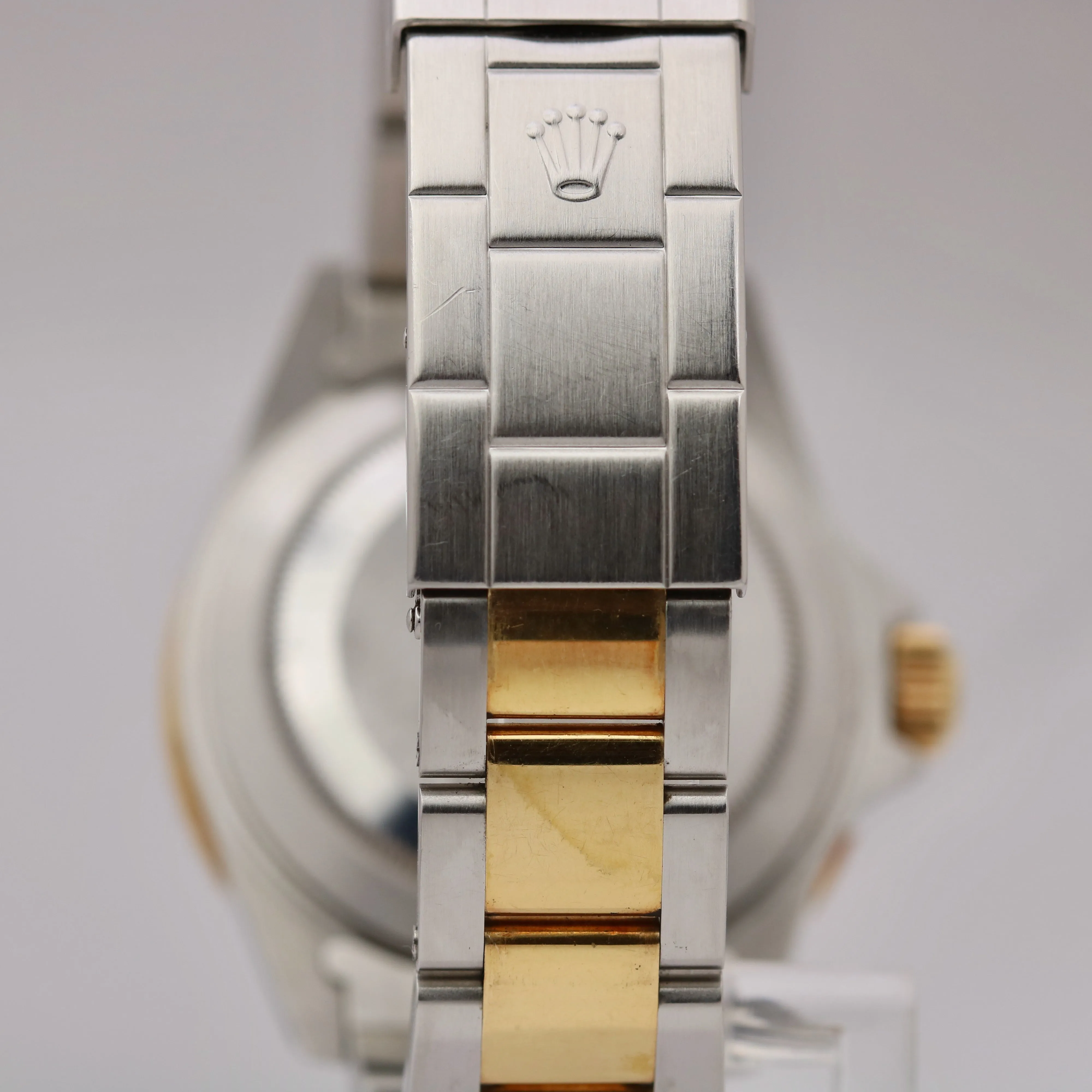 Rolex Submariner Date Two-Tone Gold Blue 40mm Stainless PAPERS Watch 16613 B P