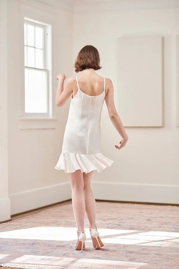 Ross Off White Gatsby-Inspired Beaded Rehearsal & Wedding Reception Dress