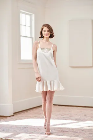 Ross Off White Gatsby-Inspired Beaded Rehearsal & Wedding Reception Dress