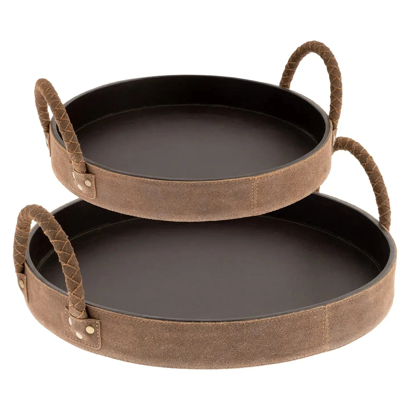 Round Leather Tray