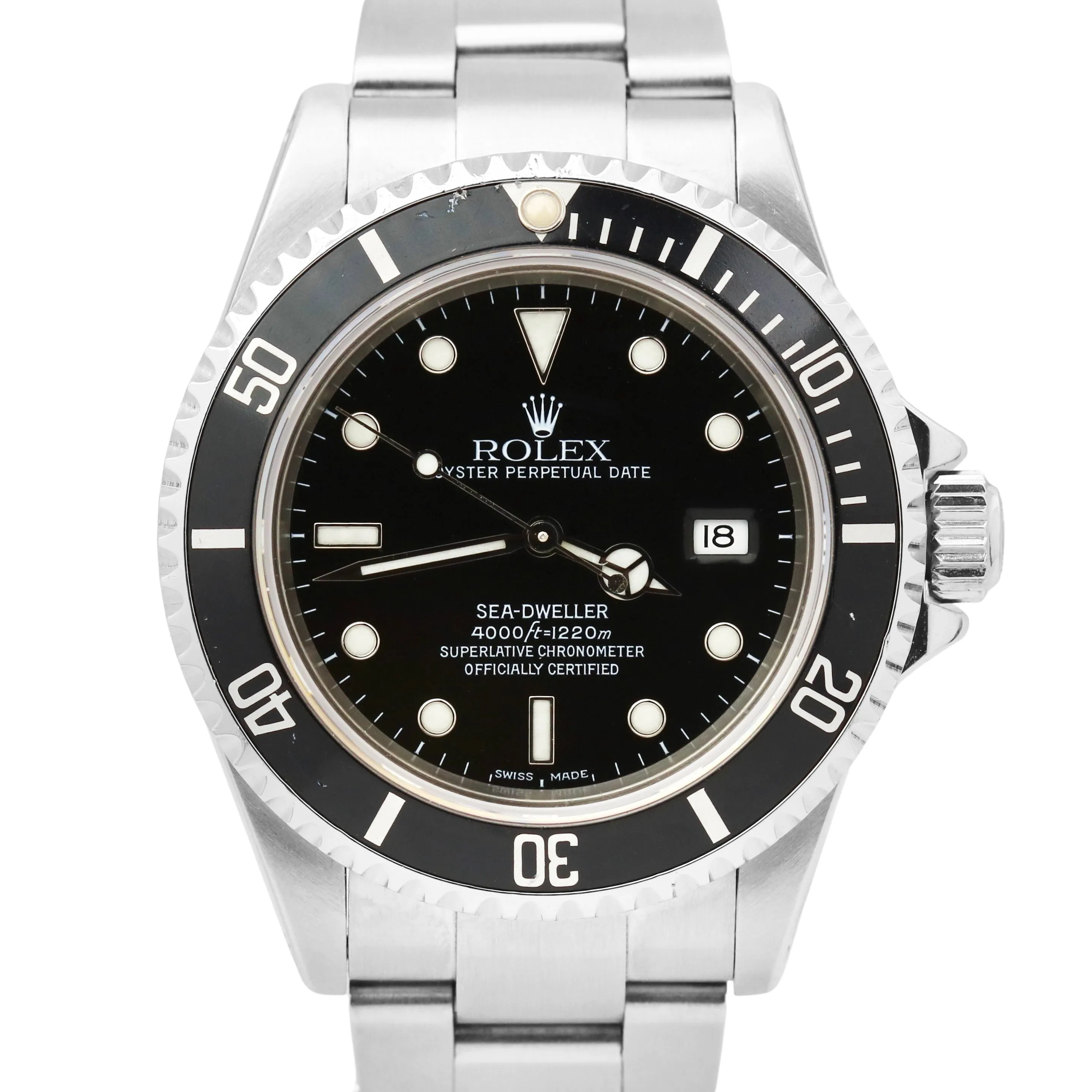 RSC Rolex Sea-Dweller 16600 40mm Stainless Steel Black Automatic Date Watch BOX