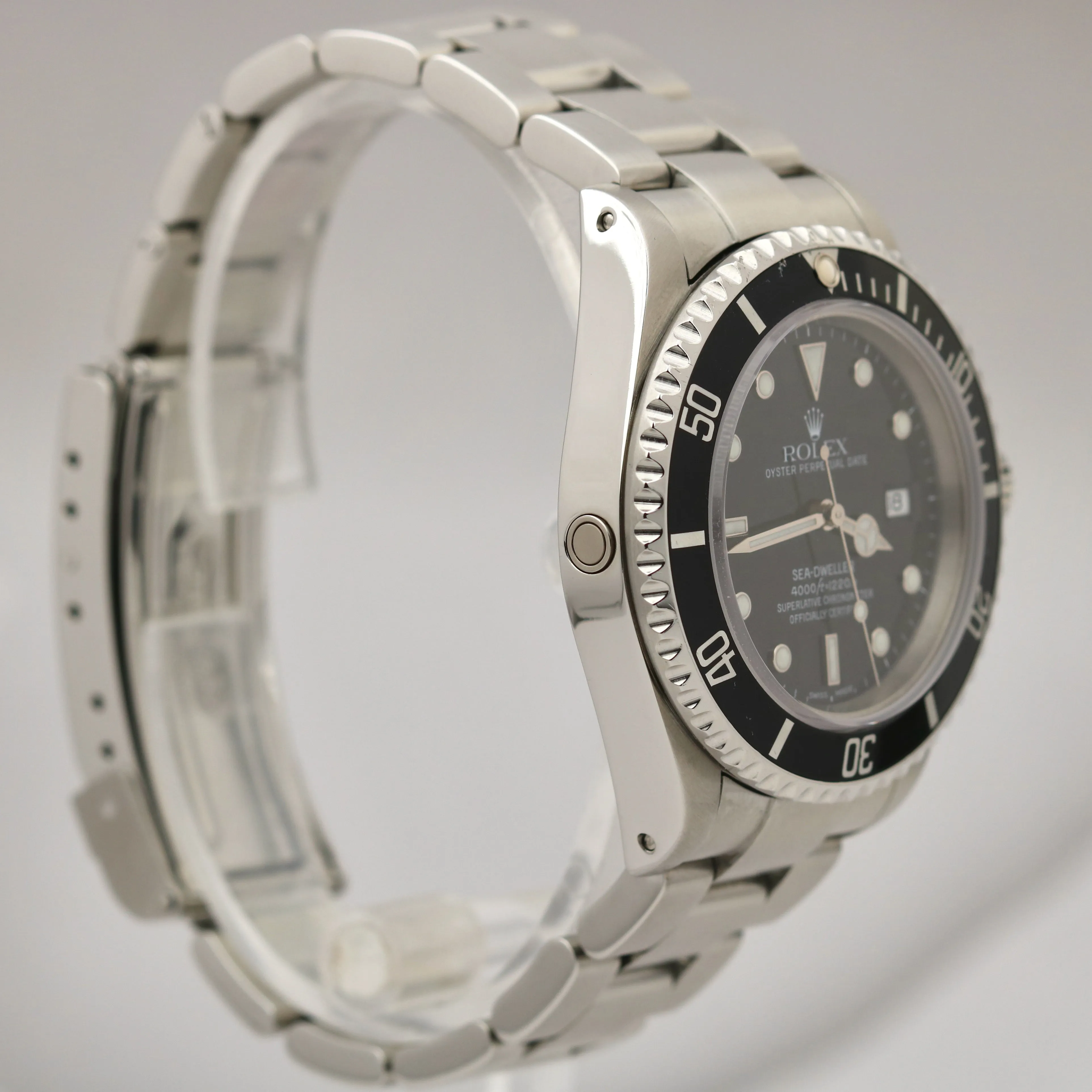 RSC Rolex Sea-Dweller 16600 40mm Stainless Steel Black Automatic Date Watch BOX
