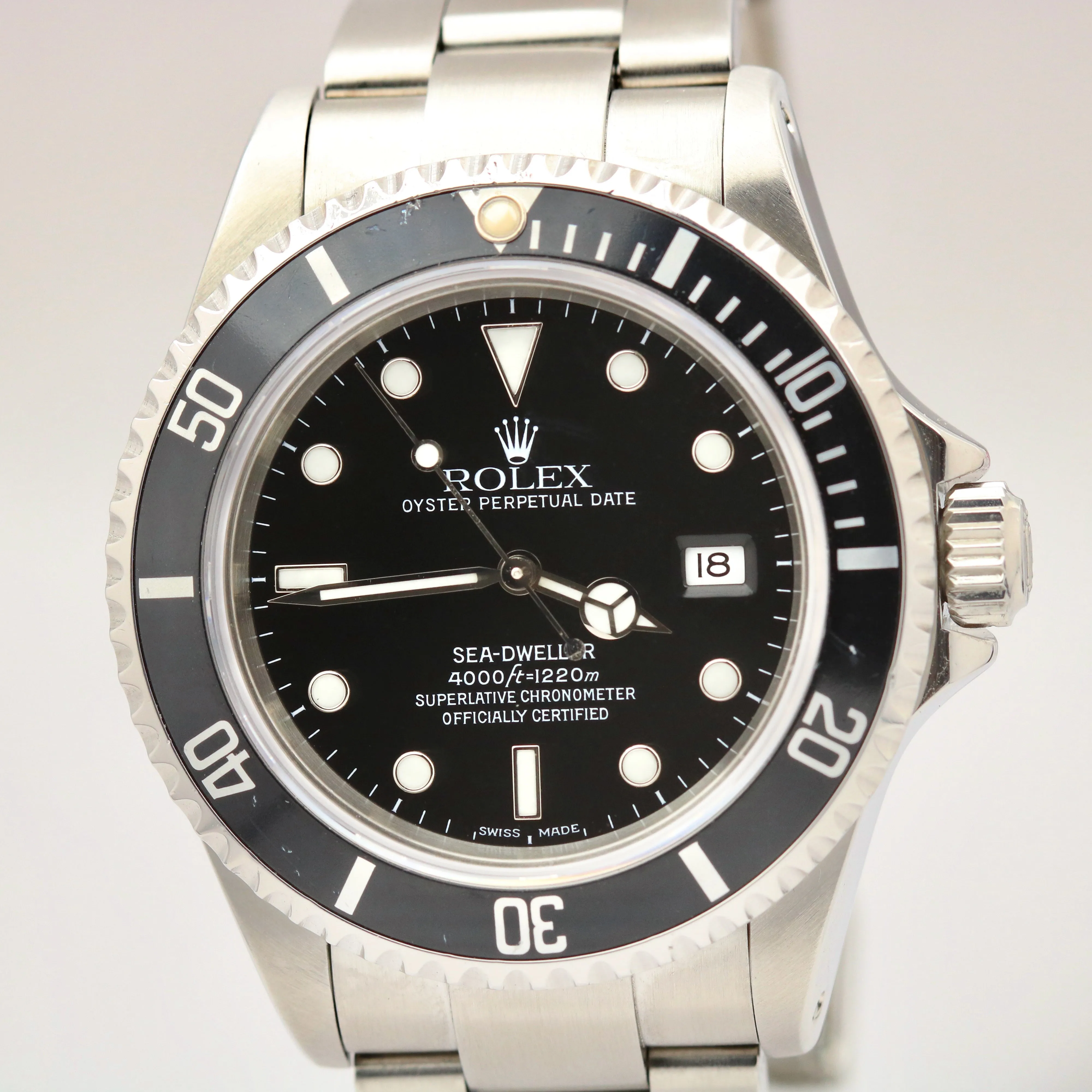 RSC Rolex Sea-Dweller 16600 40mm Stainless Steel Black Automatic Date Watch BOX