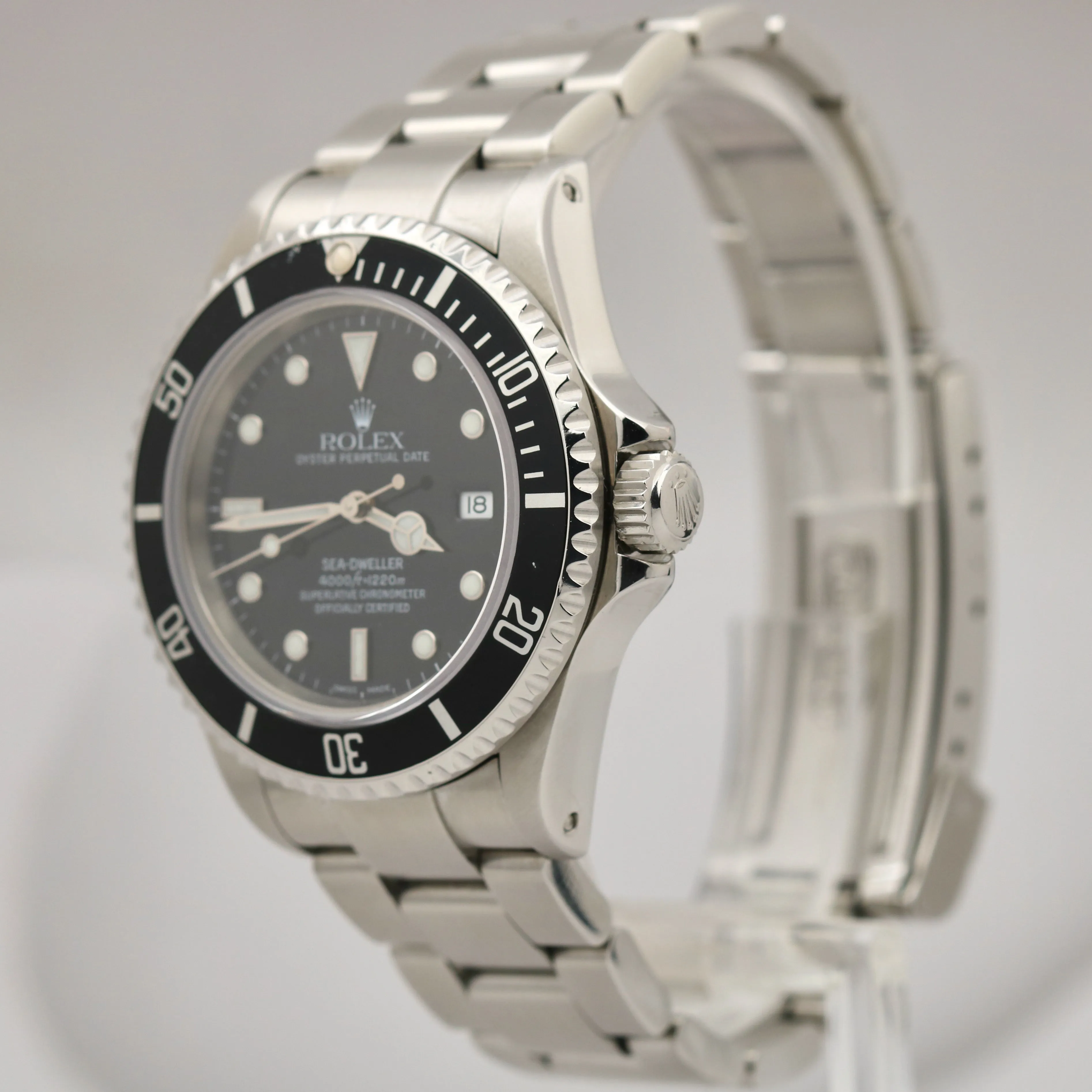 RSC Rolex Sea-Dweller 16600 40mm Stainless Steel Black Automatic Date Watch BOX