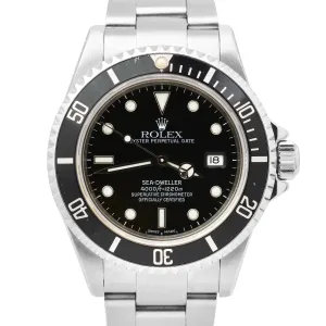 RSC Rolex Sea-Dweller 16600 40mm Stainless Steel Black Automatic Date Watch BOX