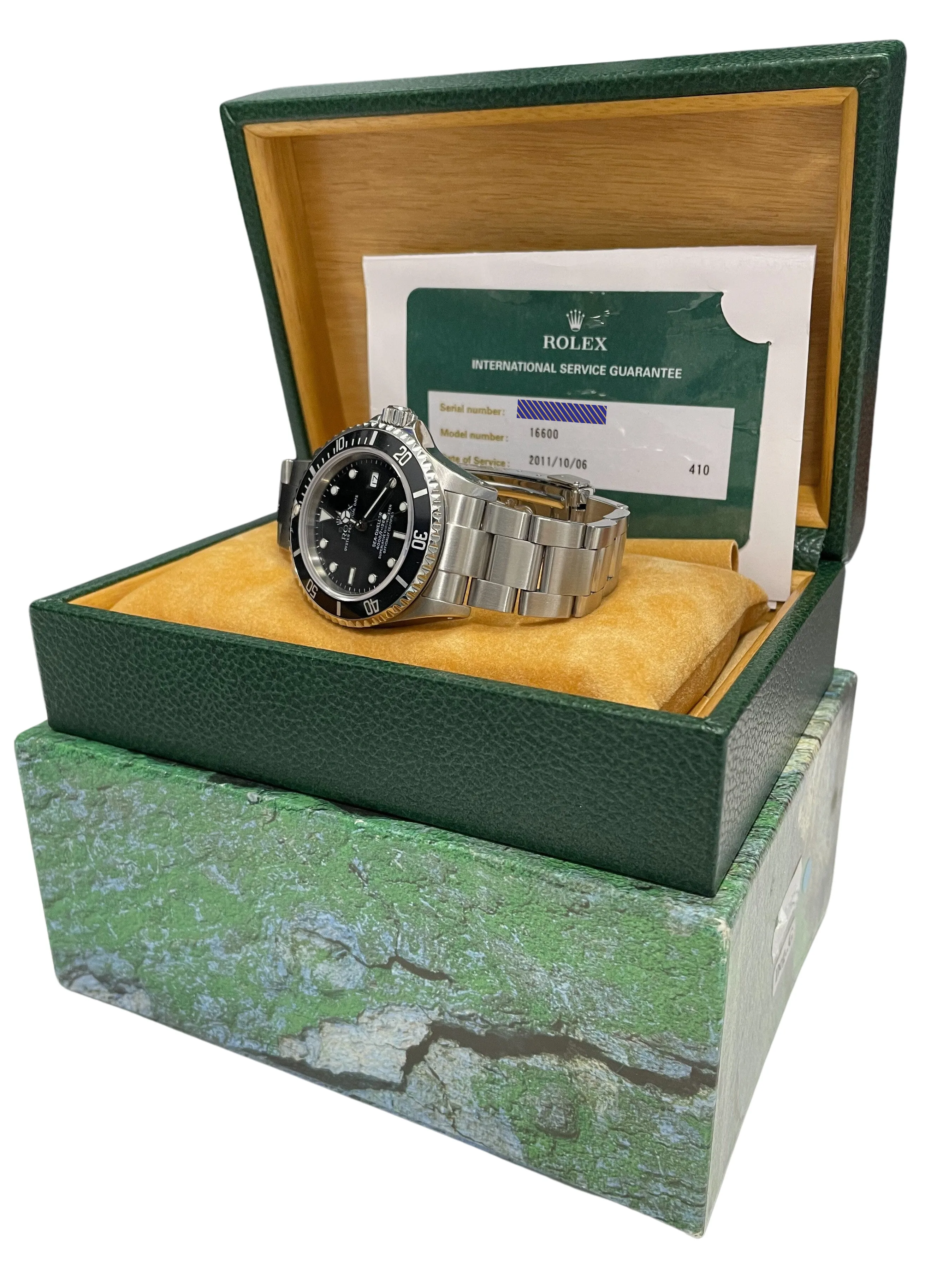 RSC Rolex Sea-Dweller 16600 40mm Stainless Steel Black Automatic Date Watch BOX