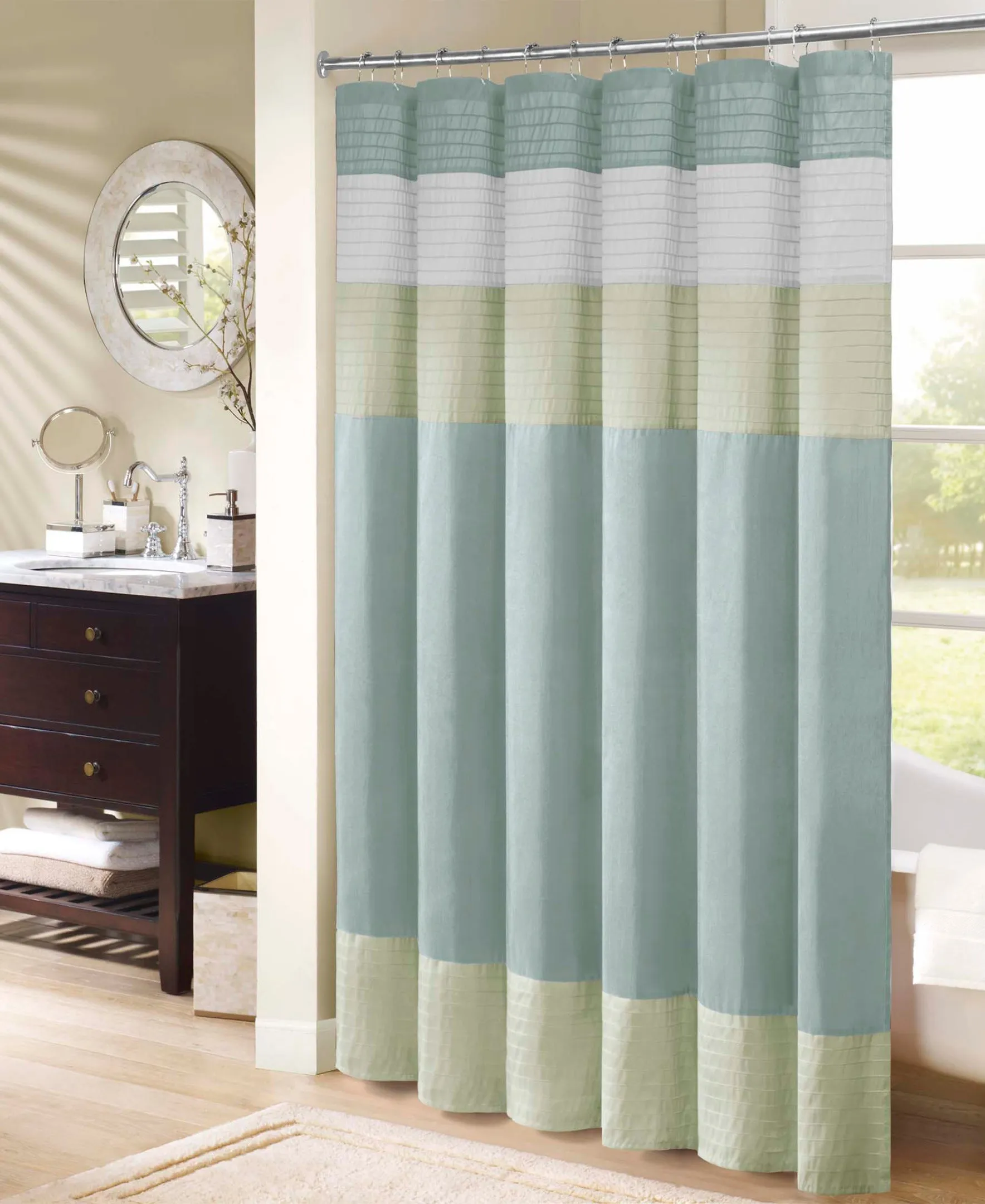 Salem Faux Silk Shower Curtain