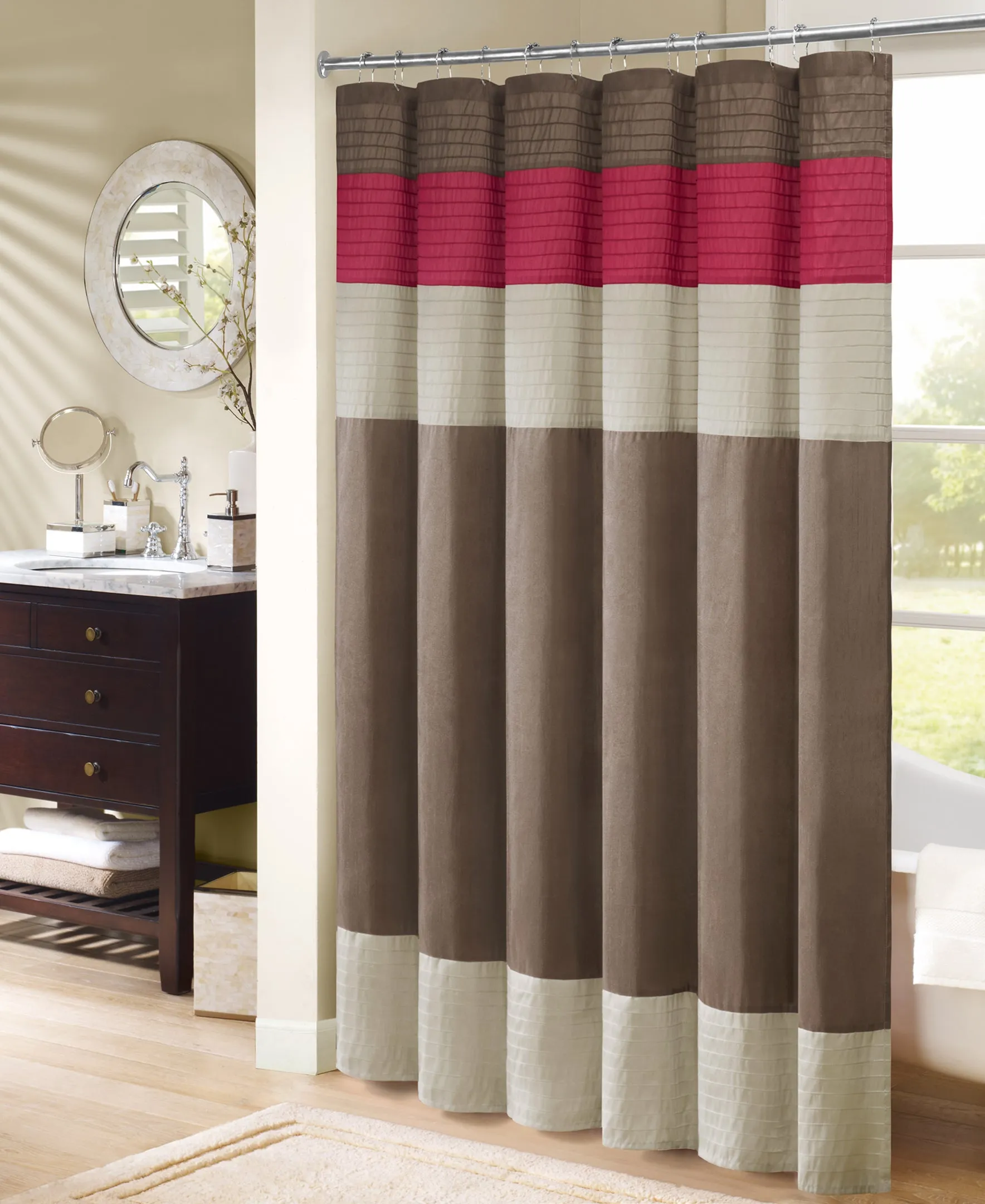 Salem Faux Silk Shower Curtain