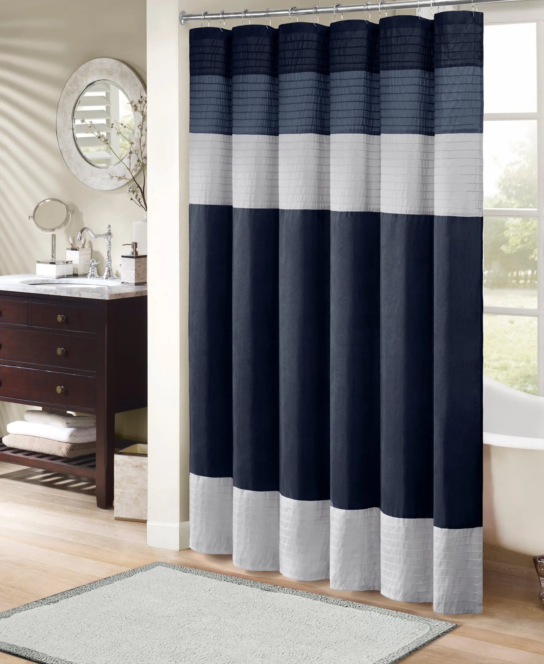 Salem Faux Silk Shower Curtain