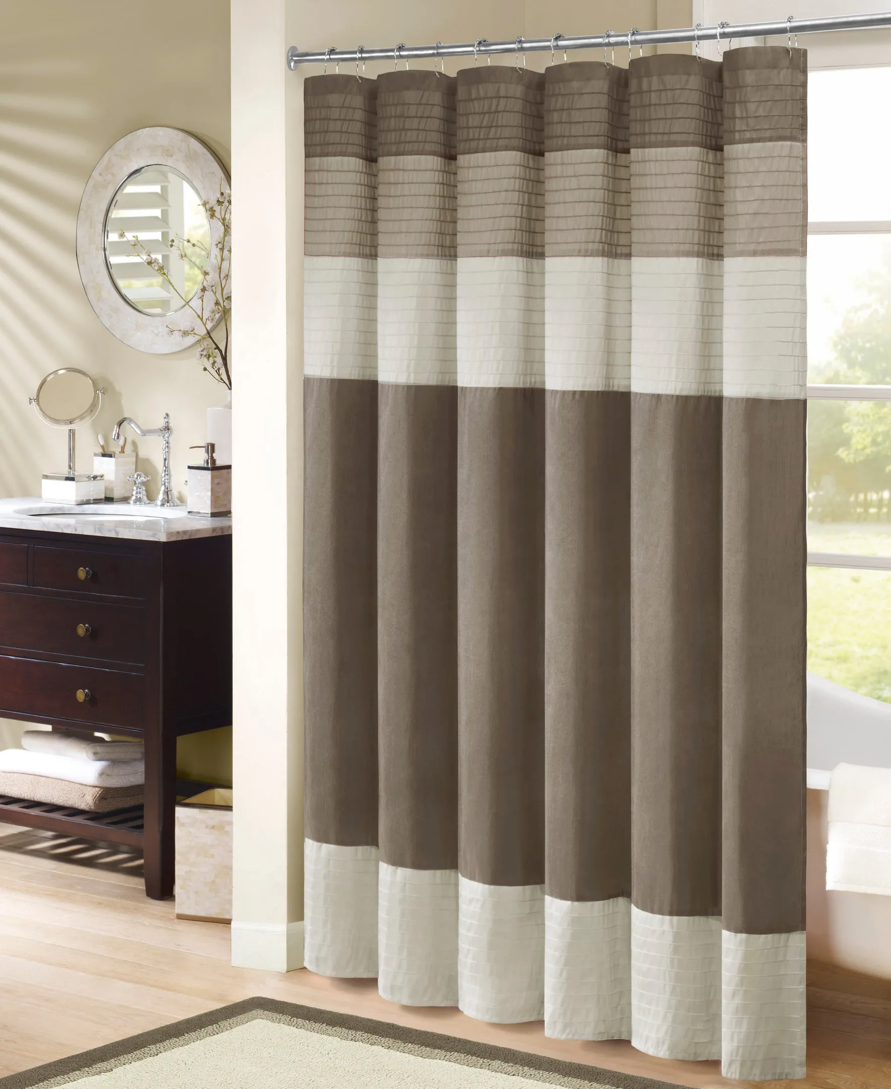 Salem Faux Silk Shower Curtain