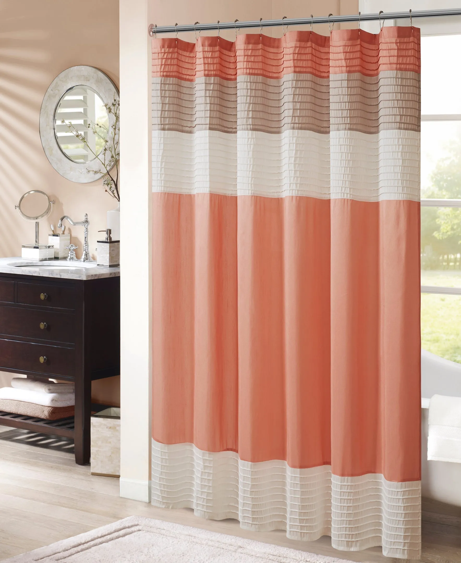 Salem Faux Silk Shower Curtain