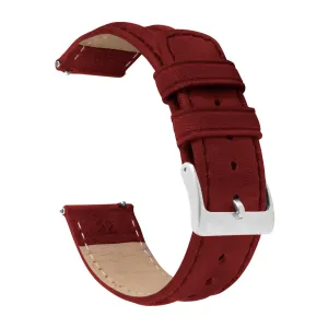 Samsung Galaxy Watch6 Classic Horween Leather Crimson Red Watch Band