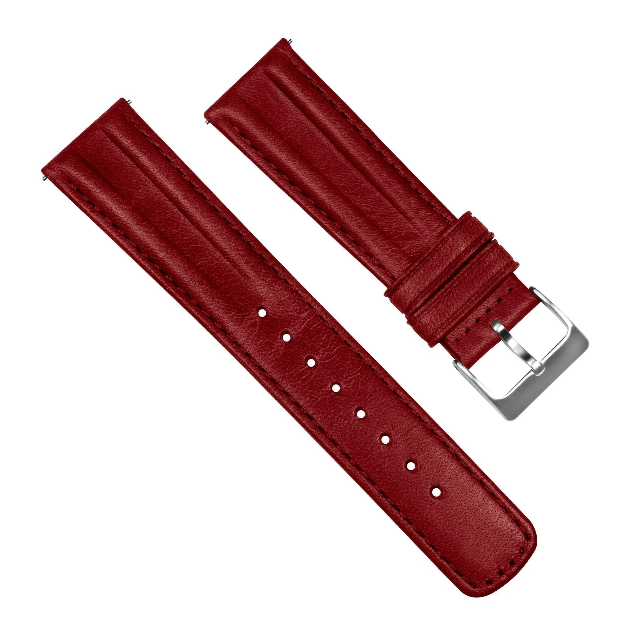 Samsung Galaxy Watch6 Classic Horween Leather Crimson Red Watch Band