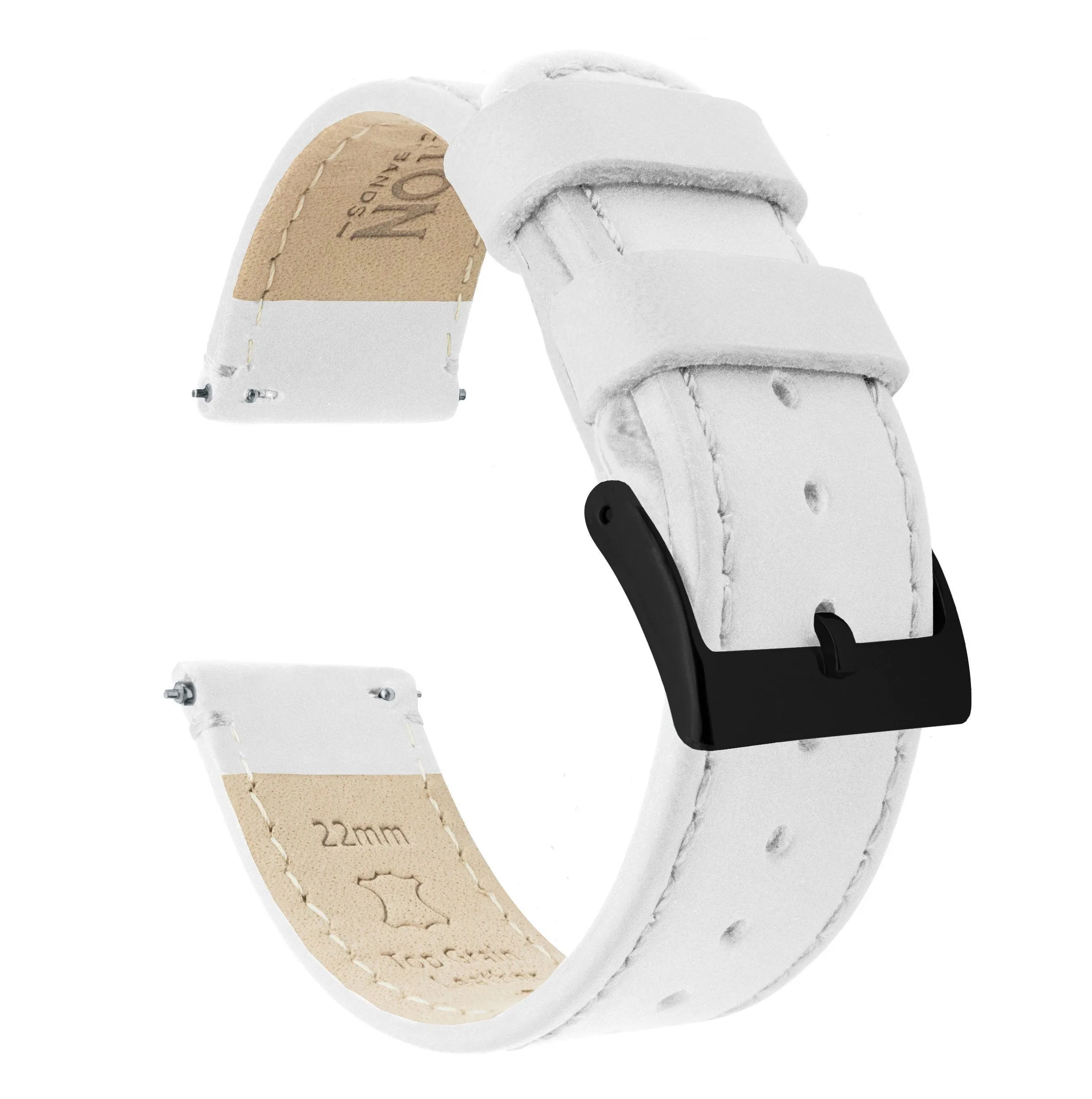 Samsung Galaxy Watch6 White Leather Stitching Watch Band