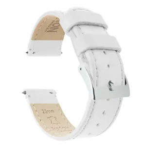 Samsung Galaxy Watch6 White Leather Stitching Watch Band