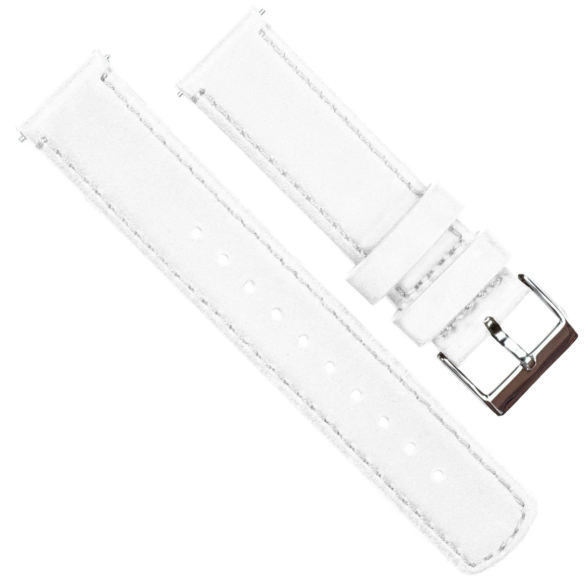 Samsung Galaxy Watch6 White Leather Stitching Watch Band