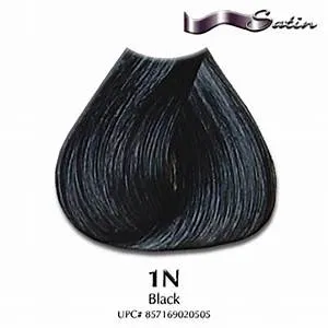 Satin hair color Nutural 1N Black Cover Gray 3oz *