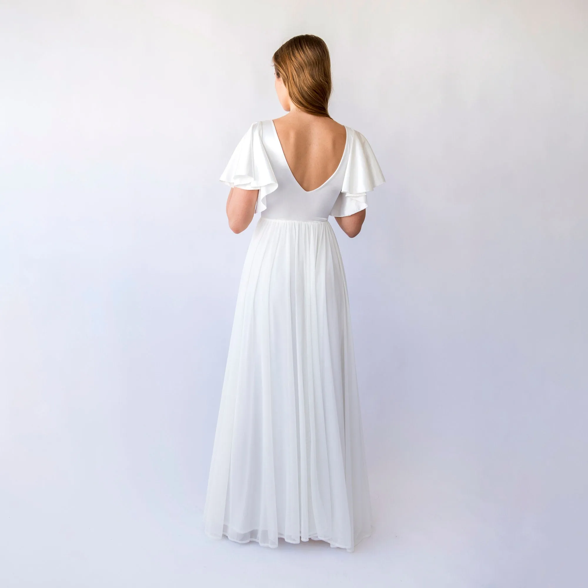 Satin Romantic Wedding dress #1450