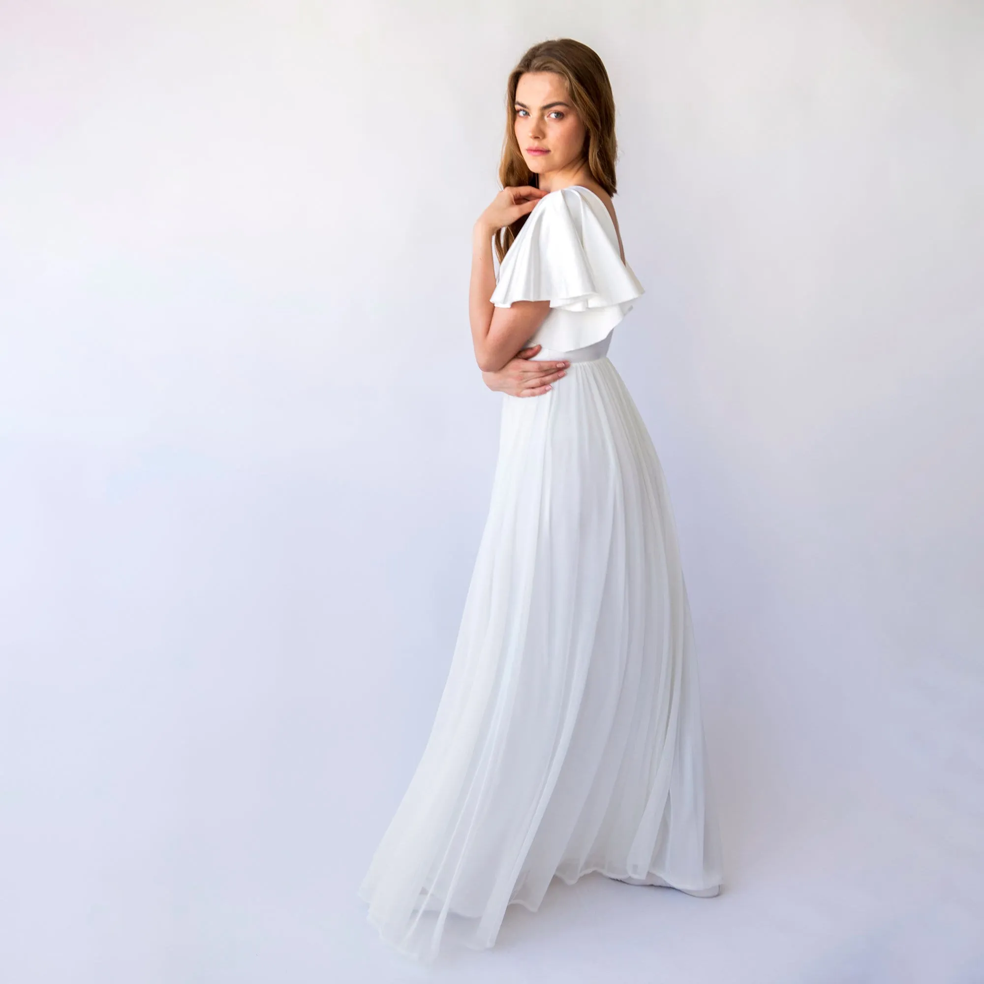 Satin Romantic Wedding dress #1450