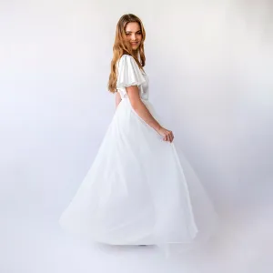 Satin Romantic Wedding dress #1450
