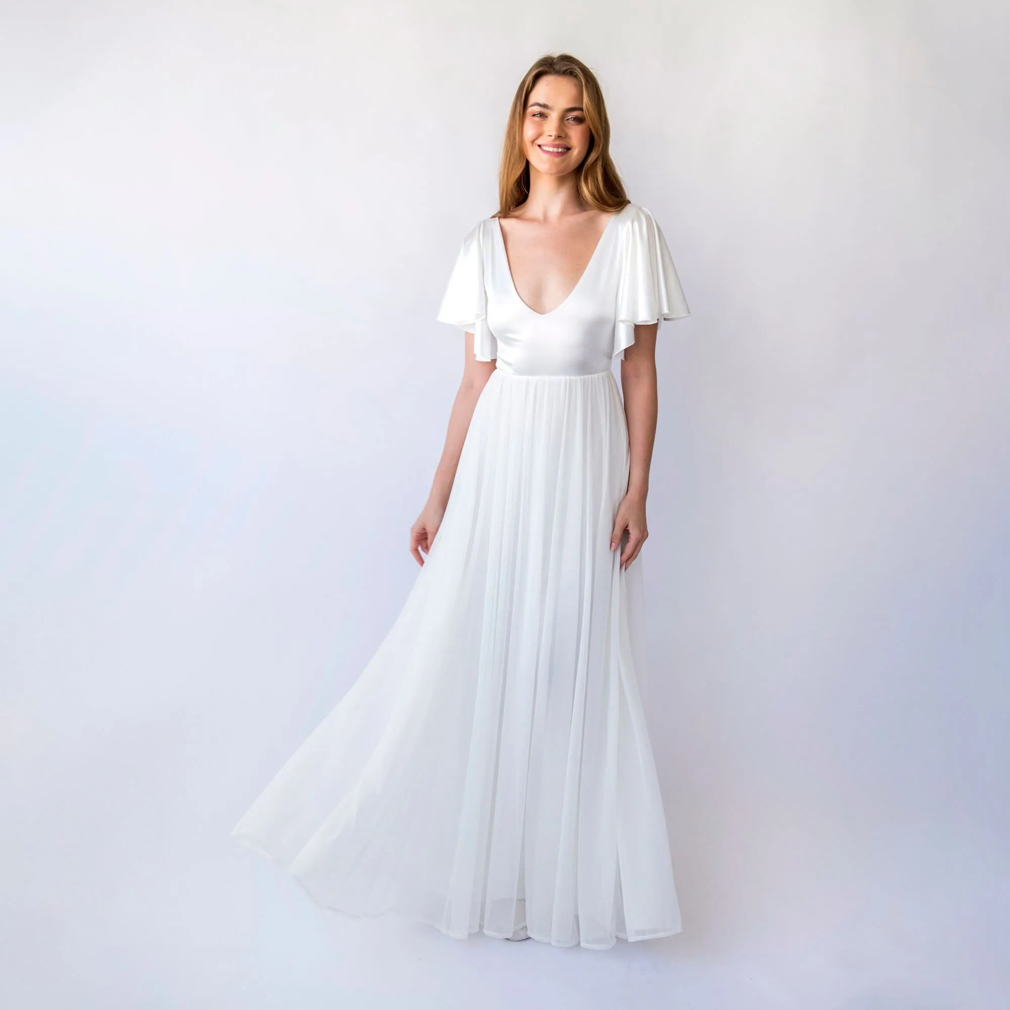 Satin Romantic Wedding dress #1450