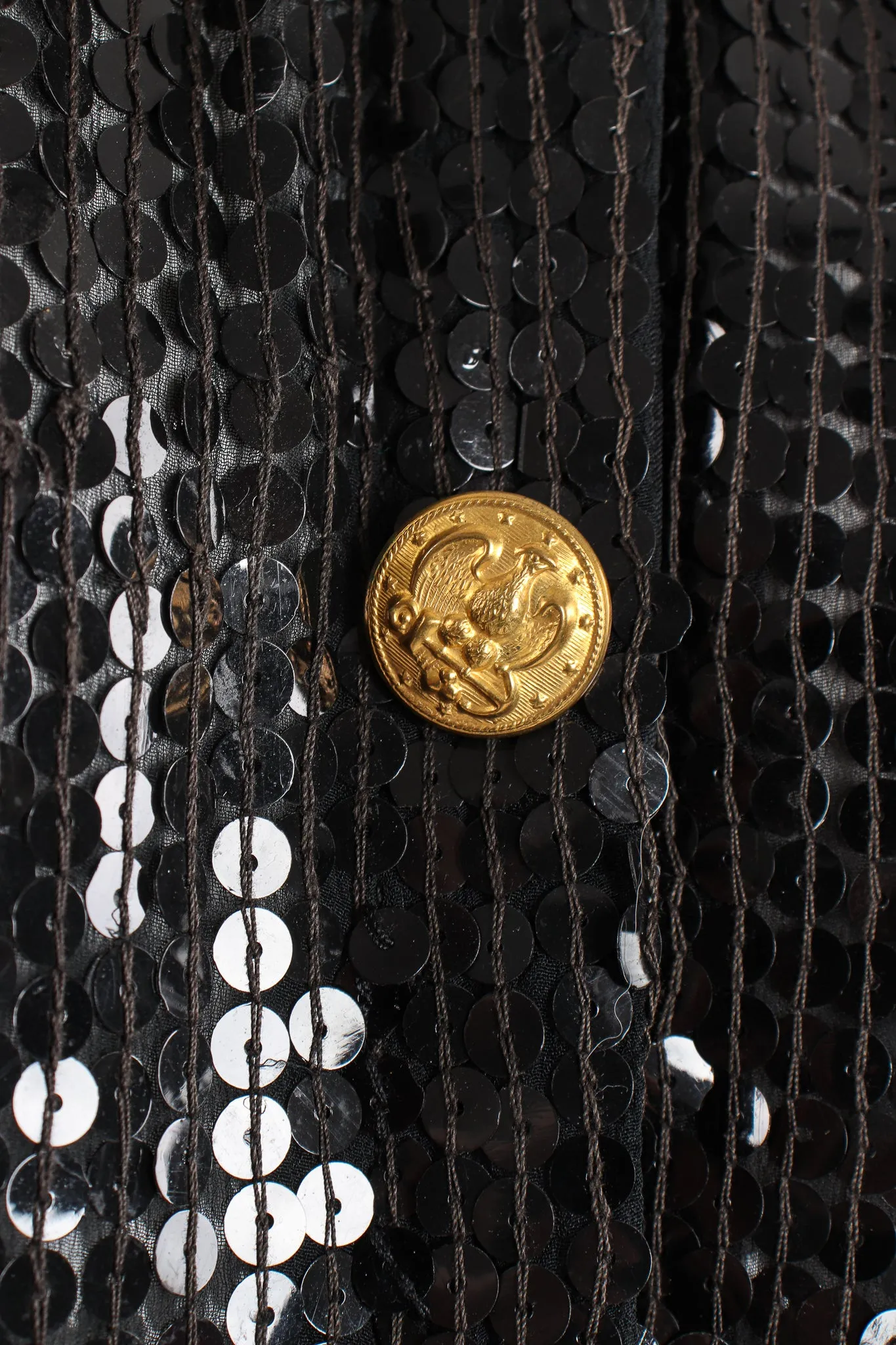 Sheer Sequin Shirt Dress Duster