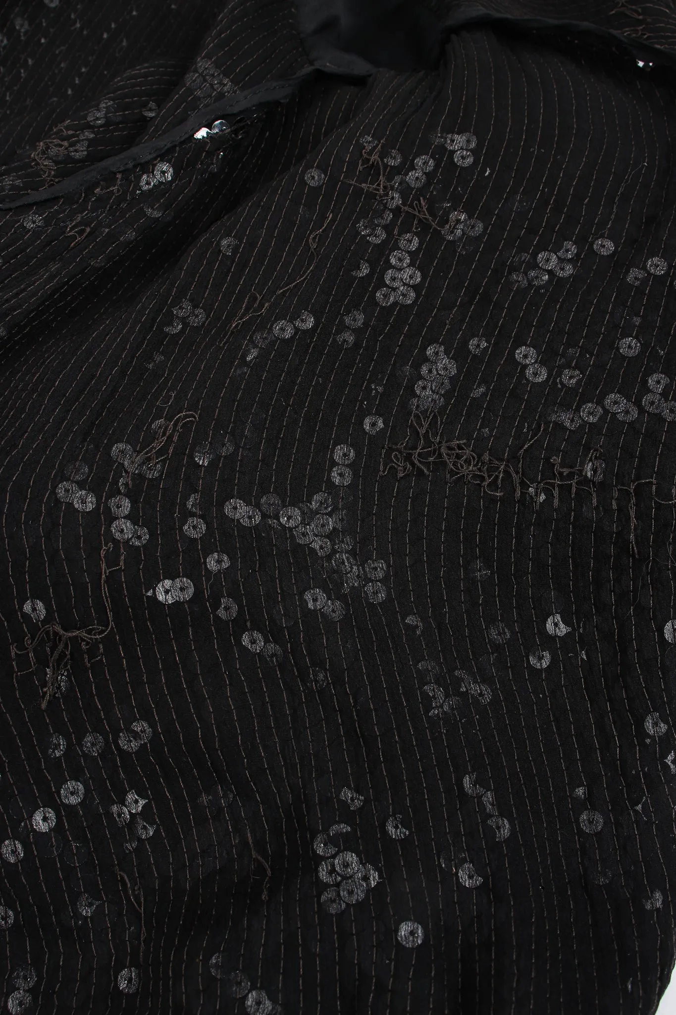 Sheer Sequin Shirt Dress Duster