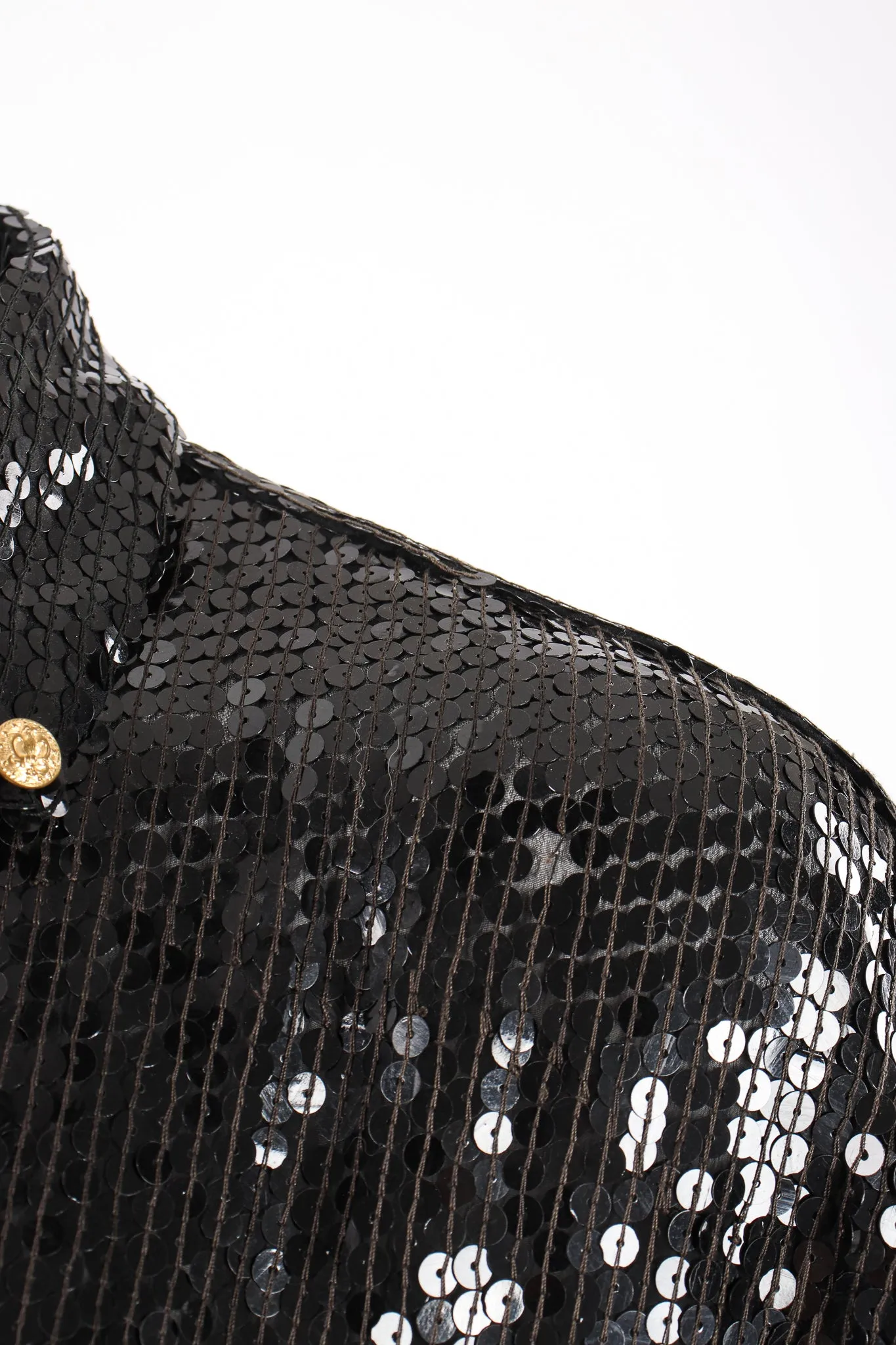 Sheer Sequin Shirt Dress Duster